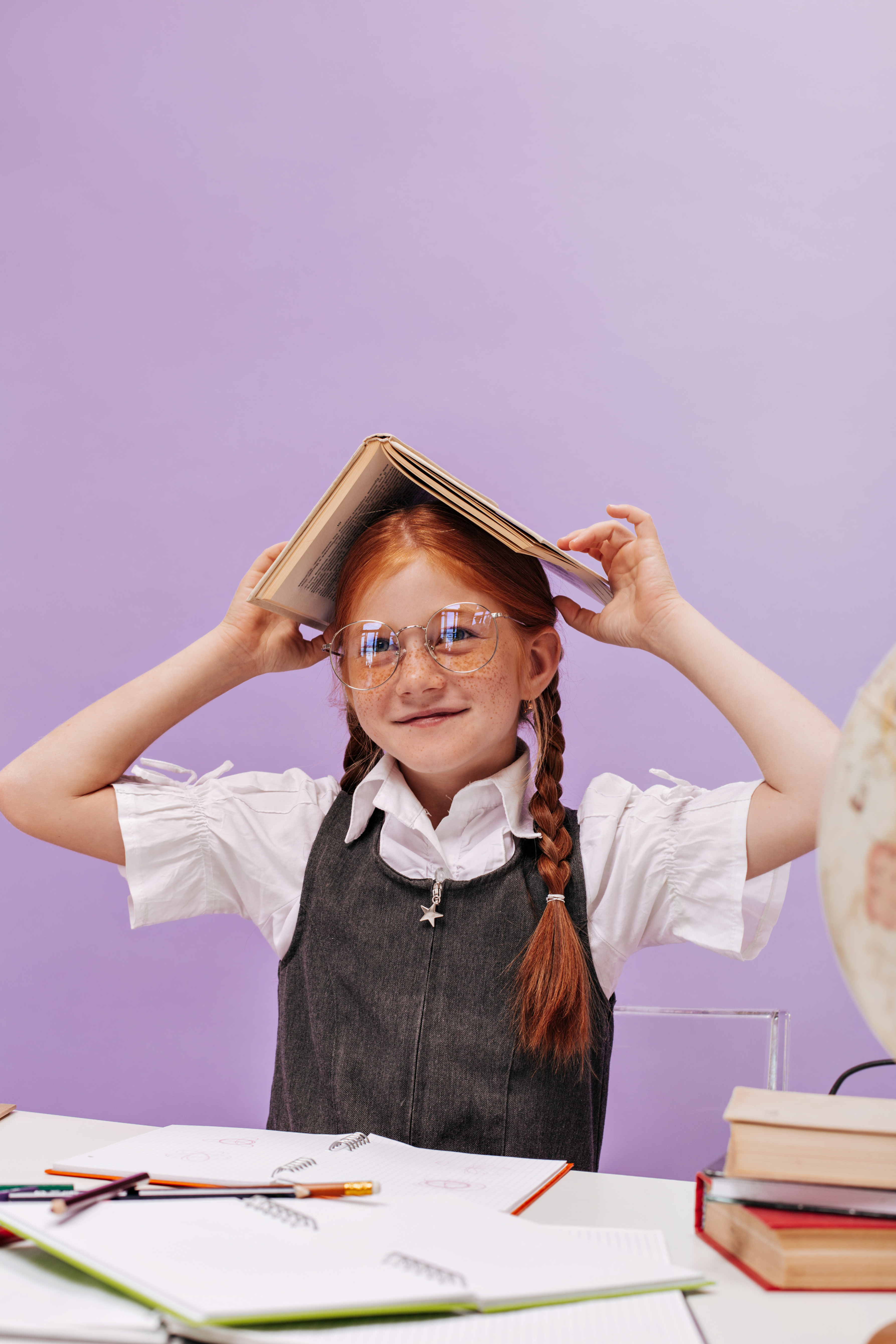 Student with notebook